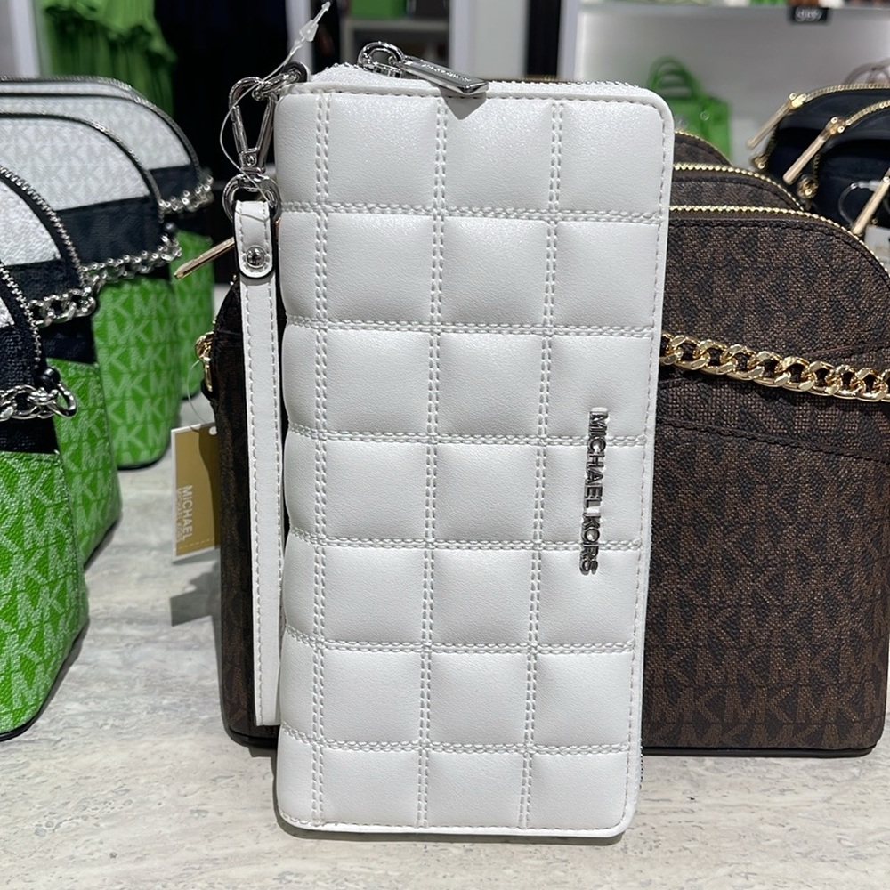 MICHAEL KORS Continental Wristlet Phone Case Wallet 
Optic White 
NWT - Picture 15 of 16